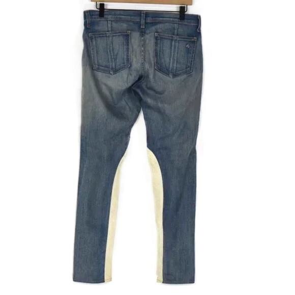 Rag & Bone Heathway Denim jeans Size 27 with lamb leather panels - Picture 5 of 10